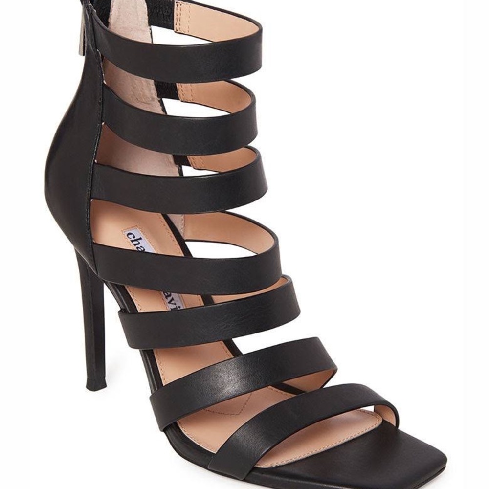 NWT Charles David Velma Leather Sandal Heel